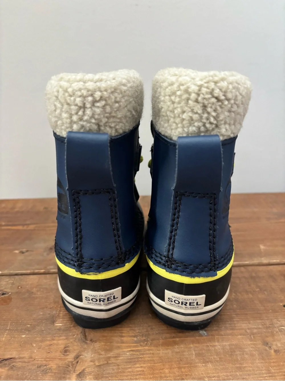 Kids Sorel Insulated Winter Snow Boots Navy Toddler Size 8